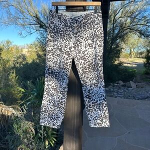 J Crew Black and White Leopard Patterned Pants
